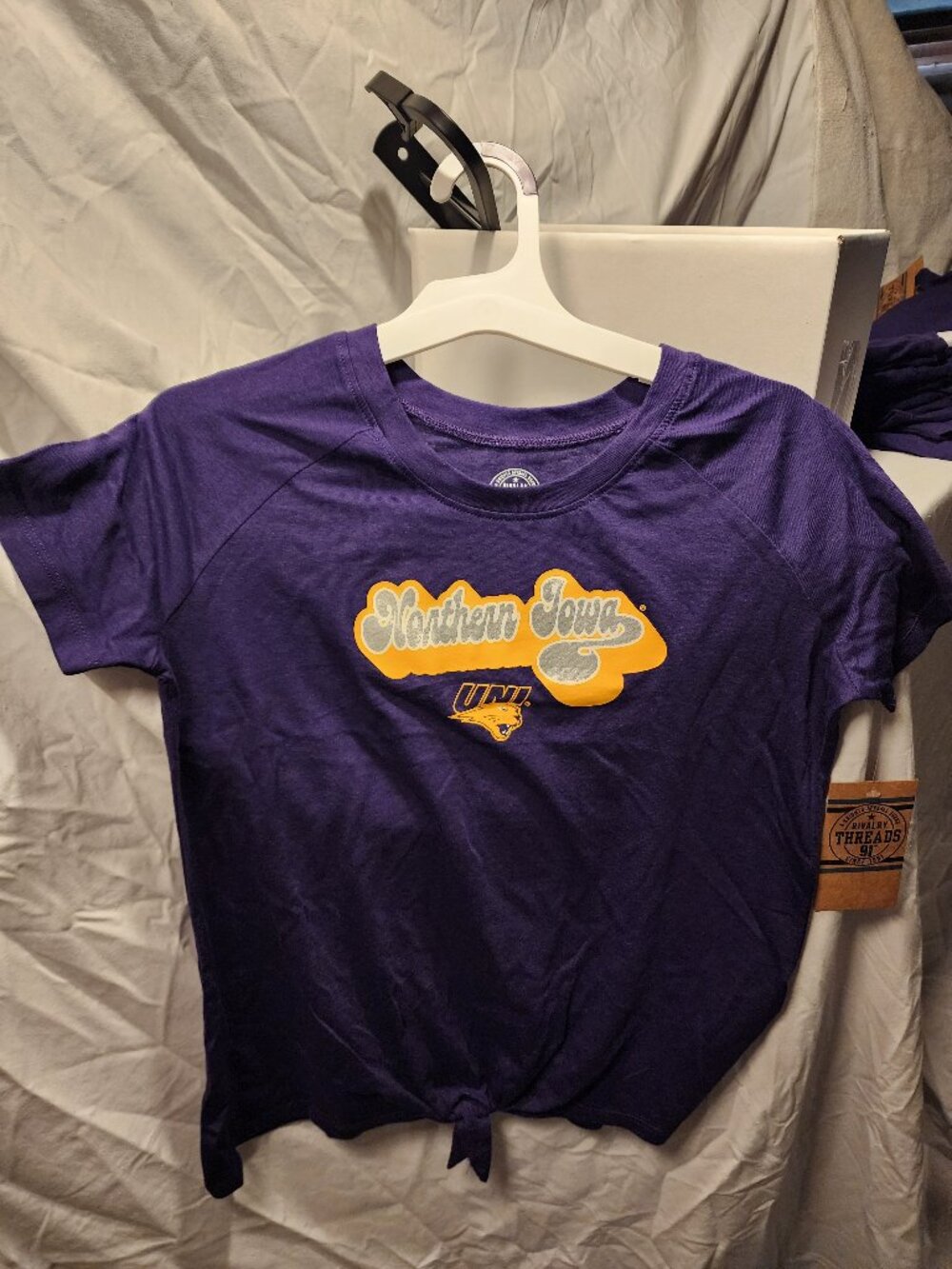 NWT Uni of Iowa Panthers Girls short sleeved tee Rivalry Threads 91 multi sizes